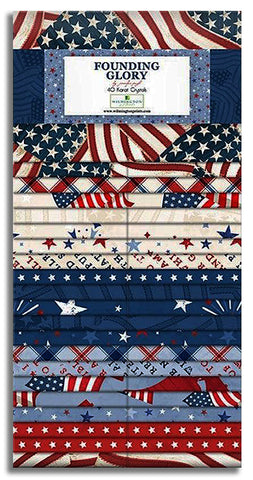 Wilmington Pre-cut 40 Piece 2 1/2" Strips 840-888-840 - Founding Glory