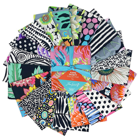 Free Spirit Kaffe Fassett Pre-Cut 20 Piece Fat Quarter Bundles - Classics Plus - Polaris