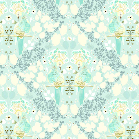 Poppie Cotton Serenity Blooms SR24508 First Kiss Mint By The Yard