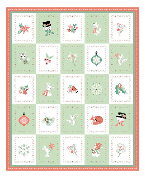 Poppie Cotton Frost & Flurry FL25621 36" Block PANEL By The PANEL (Not Strictly By The Yard)