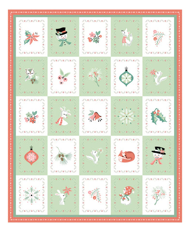 Poppie Cotton Frost & Flurry FL25621 36" Block PANEL By The PANEL (Not Strictly By The Yard)
