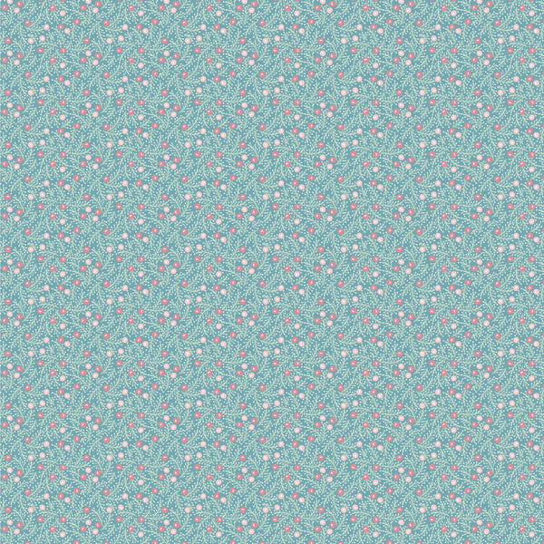Poppie Cotton Frost & Flurry FL25609 Frosted Berries Blue By The Yard