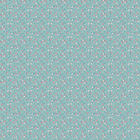Poppie Cotton Frost & Flurry FL25609 Frosted Berries Blue By The Yard