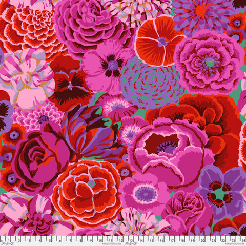 Free Spirit Kaffe Fassett GP69 Magenta Bekah Large Floral By The Yard