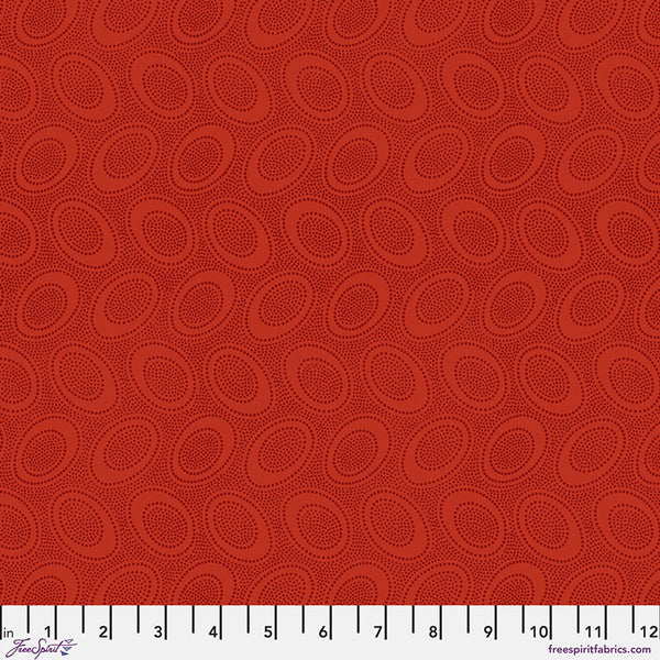 Free Spirit Kaffe Fassett GP71 Red Aboriginal Dot By The Yard