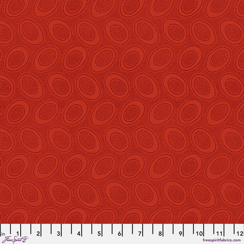 Free Spirit Kaffe Fassett GP71 Red Aboriginal Dot By The Yard