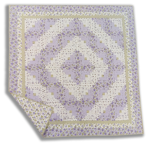 Log Cabin Quilt 70 x 73" Fully Finished Sample Quilt - Georgia