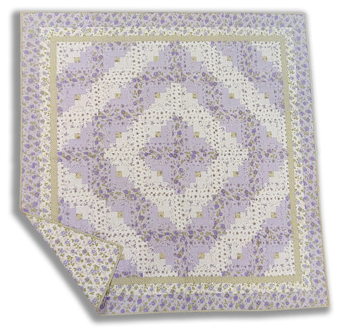 Log Cabin Quilt 70 x 73" Fully Finished Sample Quilt - Georgia