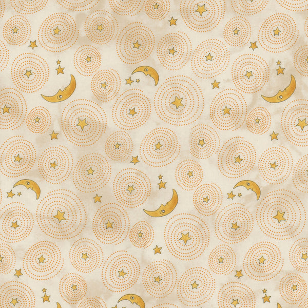 Riley Blake Ghoul Friends C16054 Cream Stars and Moons By The Yard