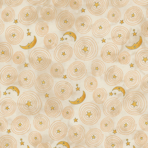 Riley Blake Ghoul Friends C16054 Cream Stars and Moons By The Yard