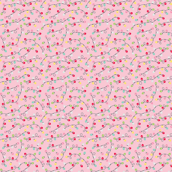 Riley Blake Gingerbread Kisses C16446 Pink Lights By The Yard
