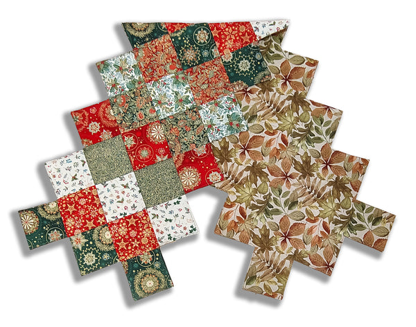 Fully FINISHED Jagged Edge Table Runner - Good Tidings - Green