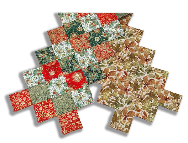 Fully FINISHED Jagged Edge Table Runner - Good Tidings - Red