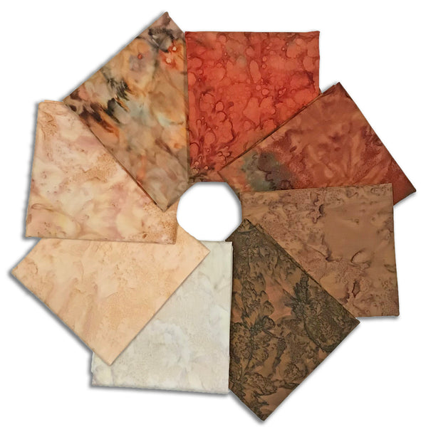 Matt's Select Pre-Cut 8 Piece Half-Yard Batik Bundle - Woodchips