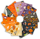 Kaufman Pre-Cut 13 Piece Pre-Cut Half-Yard Bundle - Half To Have It - Pumpkin Pals