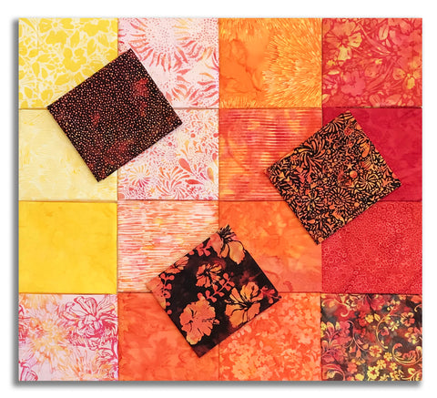 Matt's Hoffman Bali Batiks Pre-Cut 19 Piece Fat Quarter Bundle - Sunset Hour