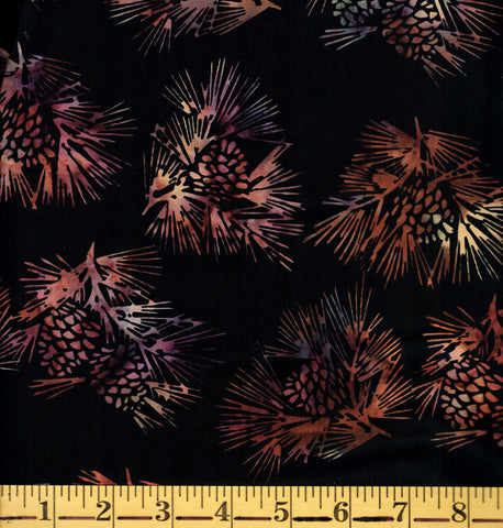 Hoffman Bali Batik Hoff-405 Wildberry Pinecone Sprigs By The Yard