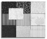 Hoffman Pre-Cut 10 Piece Fat Quarter Bundle - SFFQ3 28 - Sparkle & Fade Silver