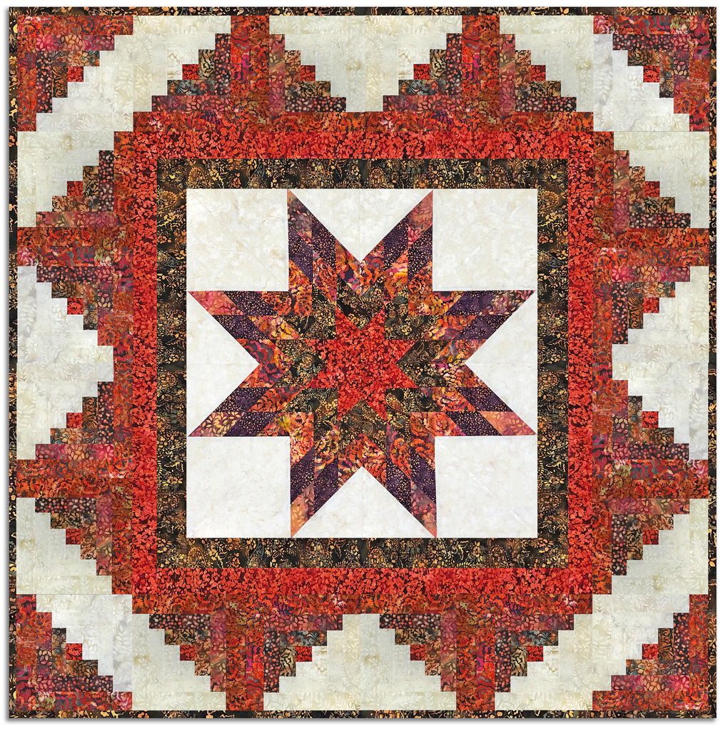 Hoffman Batiks Lone Star PreCut Wall Hanging Kit Paprika Jordan