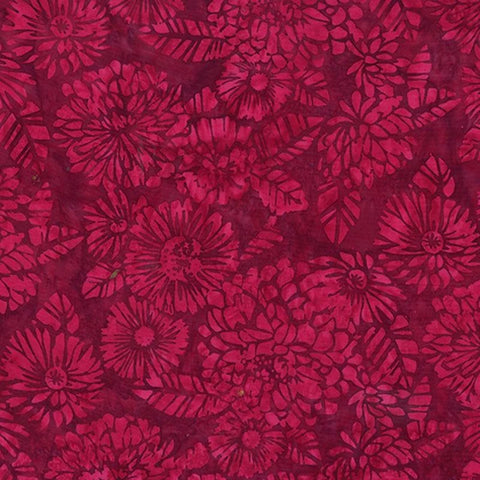 Hoffman Batik X2638 568 Red Velvet Woodblock By The Yard