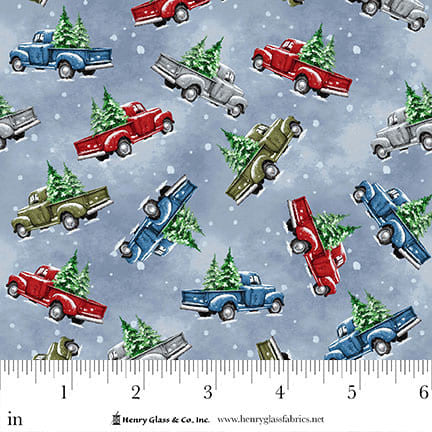 Henry Glass & Co. Hollyville Manor 3519 11 Slate Gray Truck Toss By The Yard