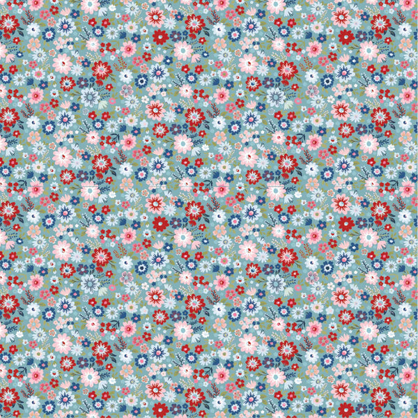 Poppie Cotton Hip Hip Hooray - Liberty HH25102 Hooray Blue By The Yard
