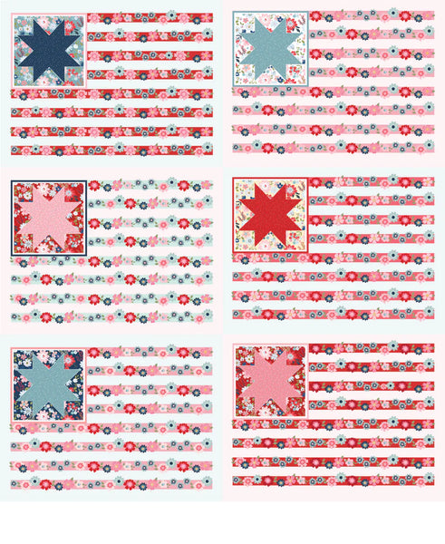 Poppie Cotton Hip Hip Hooray - Liberty HH25108 Hooray Flag 36" PANEL By The PANEL (Not Strictly By The Yard)