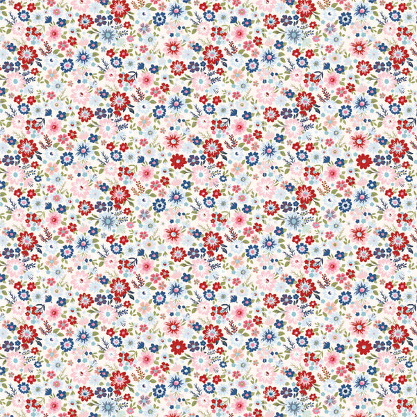 Poppie Cotton Hip Hip Hooray - Liberty HH25106 Hooray White By The Yard