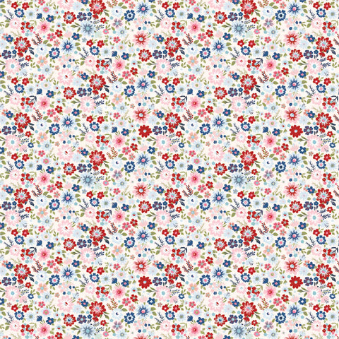 Poppie Cotton Hip Hip Hooray - Liberty HH25106 Hooray White By The Yard