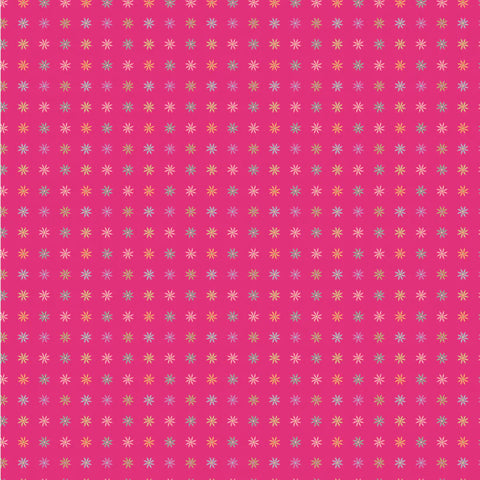 Poppie Cotton Calico Cowgirls CW24824 I Got Spurs Dark Pink By The Yard