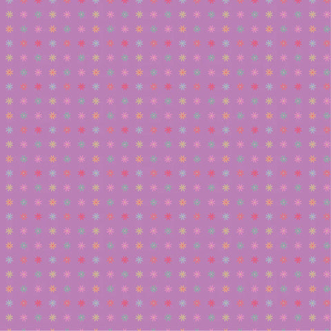 Poppie Cotton Calico Cowgirls CW24823 I Got Spurs Purple By The Yard