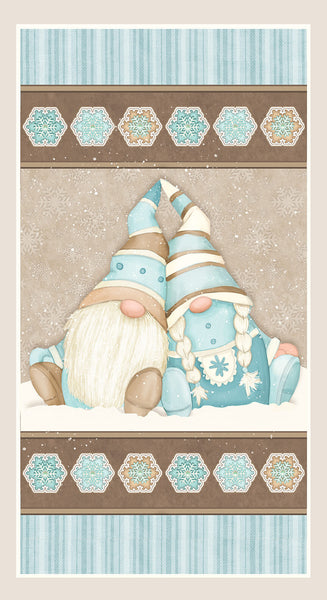 Henry Glass & Co. I Love Sn'Gnomies 9646P 13 Multi Gnome 24" Flannel PANEL By The PANEL (Not Strictly By The Yard)