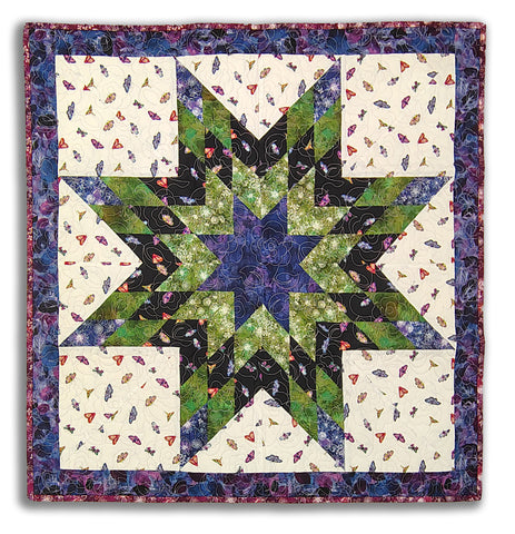 Fully Finished Lone Star 32 x 32" Wall Hanging - Midnight Dreams -