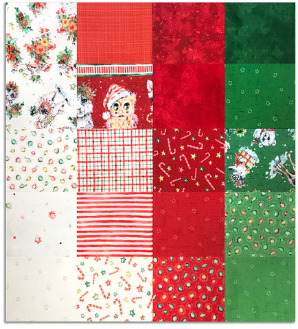 Matt's Pre-Cut 20 Piece Fat Quarter Bundle - P&B Textiles - Little Darling's Christmas