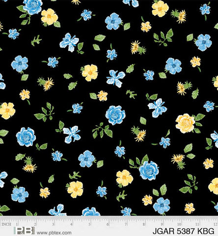 P&B Textiles Jona's Garden JGAR5387 KBG Mixed Floral By The Yard