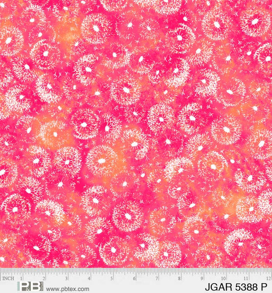 P&B Textiles Jona's Garden JGAR5388 P Pink Dandelion By The Yard