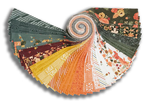 Riley Blake Pre-Cut 40 Piece 2 1/2" Rolie Polie Jelly Roll RP 16340 40 - Happy Fall Days