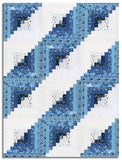 Moda Pre-Cut JUMBO 12 Block Log Cabin Quilt Kit - Blueprint