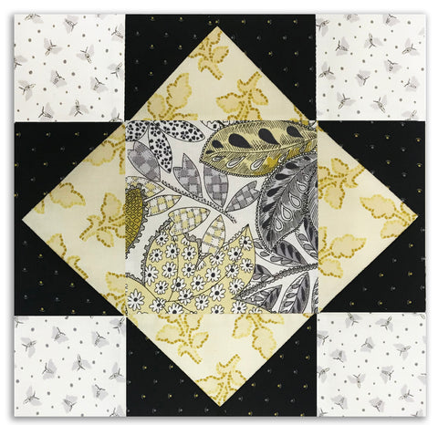 Andover Pre-Cut 12 Block King's Crown Quilt Kit - Frond