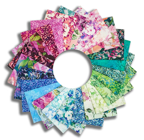 Kaufman Pre-Cut 24 Piece Fat Quarter 2201 24 - Bella Blossoms