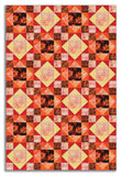 Hoffman Batik Pre-Cut 12 Block King's Crown Quilt Kit - Sunset Hour
