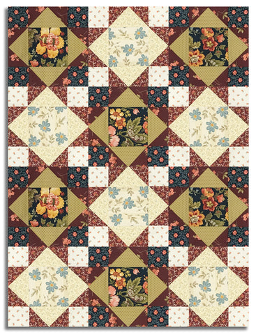 Matt's Andover Pre-Cut 12 Block King's Crown Quilt Kit - Farmer's Daughter 2
