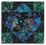 Matt's Hoffman Batik Pre-Cut 12 Block King's Crown Quilt Kit - Mermaid Lagoon - Spectrum