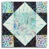 Matt's Hoffman Batik Pre-Cut 12 Block King's Crown Quilt Kit - Mermaid Lagoon - Spectrum