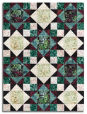 Hoffman Batik Pre-Cut 12 Block King's Crown Quilt Kit - Berry Patch