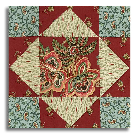 Matt's Andover Pre-Cut 12 Block King's Crown Quilt Kit - Jingle Bell