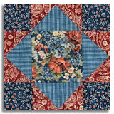 Northcott Pre-Cut 12 Block King's Crown Quilt Kit - Farmhouse Sampler