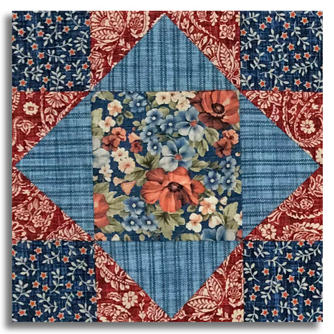 Northcott Pre-Cut 12 Block King's Crown Quilt Kit - Farmhouse Sampler