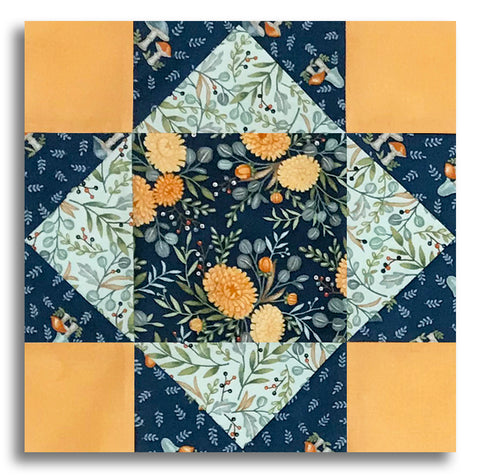 Moda Pre-Cut 12 Block King's Crown Quilt Kit - I Love Fall Most Of All
