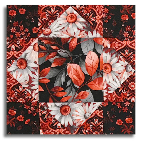 Henry Glass & Co. Pre-Cut 12 Block King's Crown Quilt Kit - Scarlet's Treasure